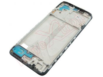 Onyx gray front / central housing with frame and side switch flex for Xiaomi Redmi Note 10, M2101K7AI, M2101K7AG